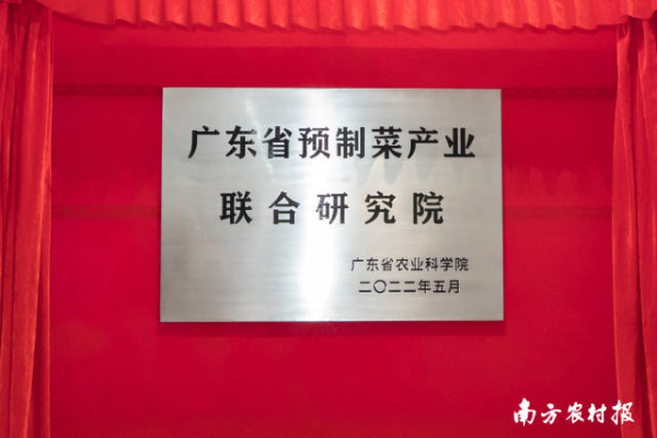 广东省预制菜产业联合研究院现场揭牌。 广东省预制菜产业联合研究院现场揭牌。