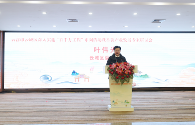 云浮市云城区委书记叶伟光致辞。 云浮市云城区委书记叶伟光致辞。