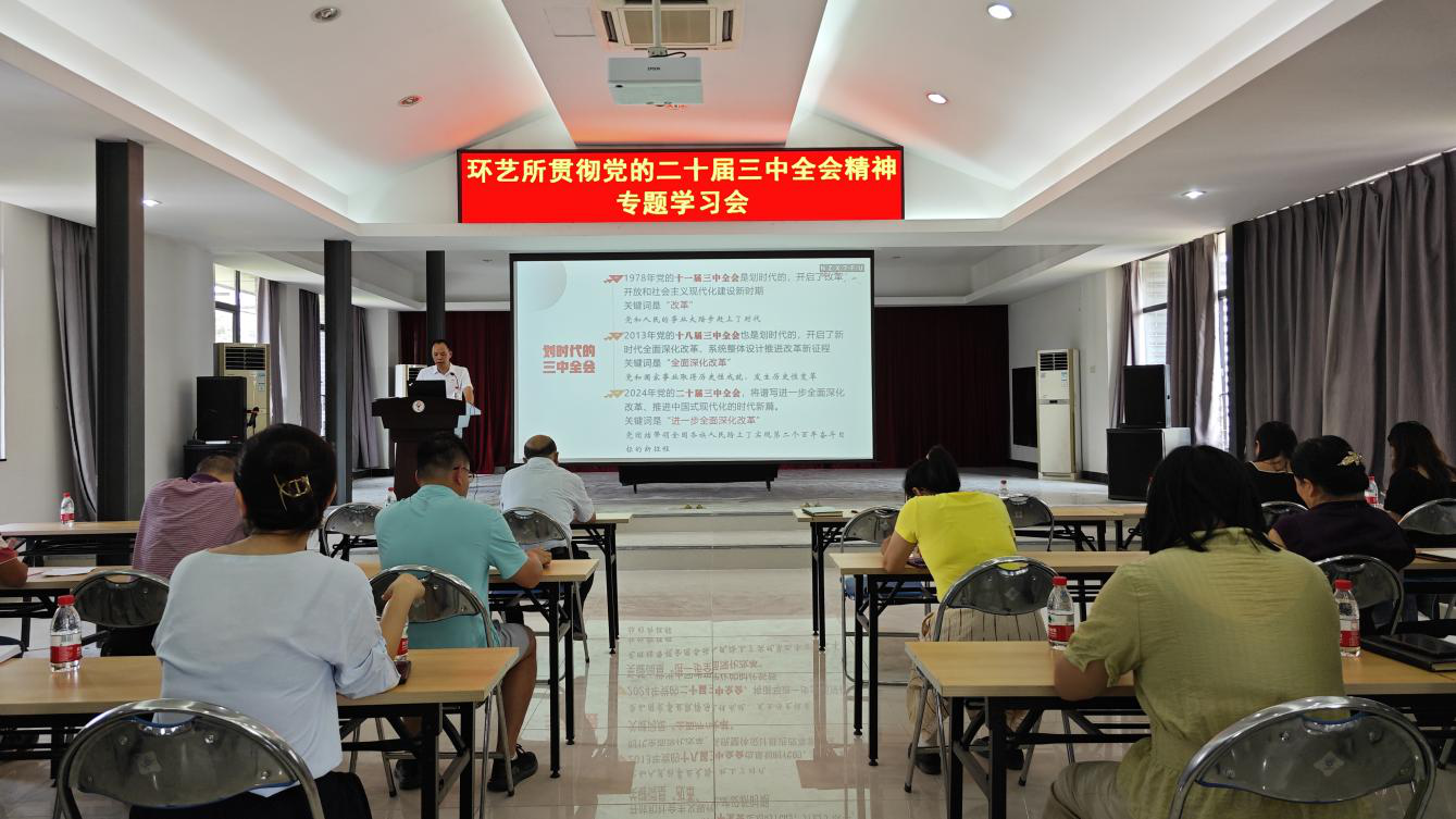 环艺所召开学习贯彻党的二十届三中全会精神专题学习会